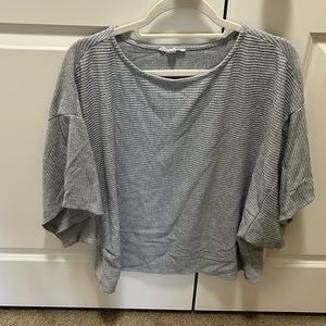 Grade & Gather Oversized Ribbed Blouse